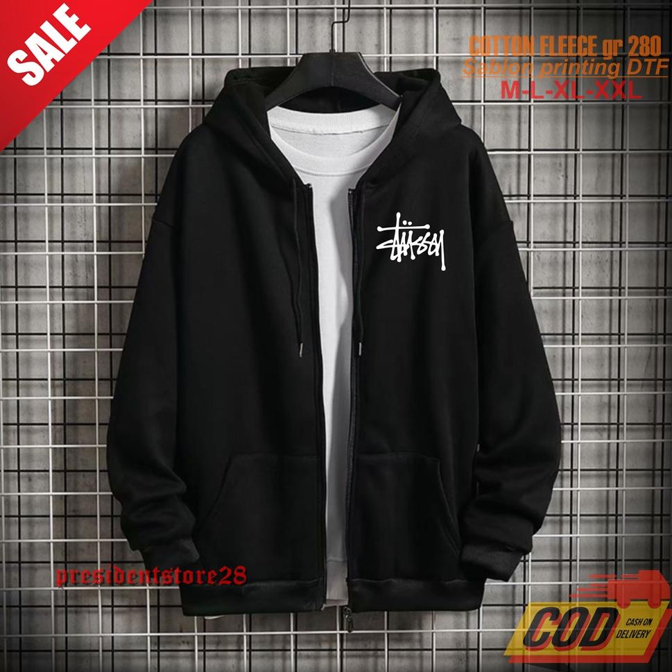 ZIPPER STUSSY / HOODIE STUSSY / HOODIE DISTRO STUSSY / HOODIE JUMPER / JAKET HOODIE / ZIPPER KUPLUK 