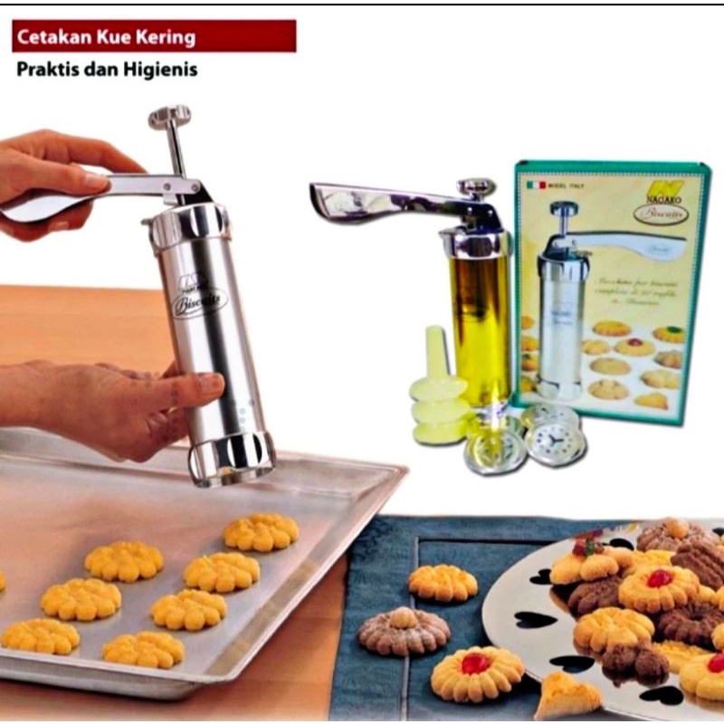 Cetakan Kue Stainless Steel NAGAKO / Cetekan Kue Cookies / Cetakan Adonan Kue Kering