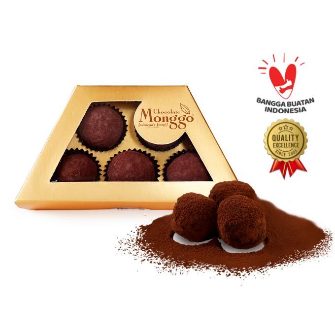 

[BISA COD] Truffle Classic Dark Chocolate & Ganache 5pcs | Chocolate Monggo