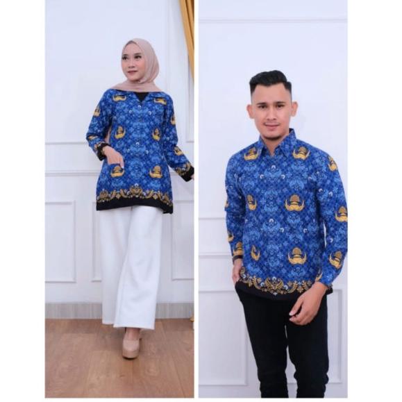 HARGA MURAH TERLARIS‼️KORPRI FULL FURING - Baju Korpri Pria Wanita Terbaru 2022 full furing katun 40