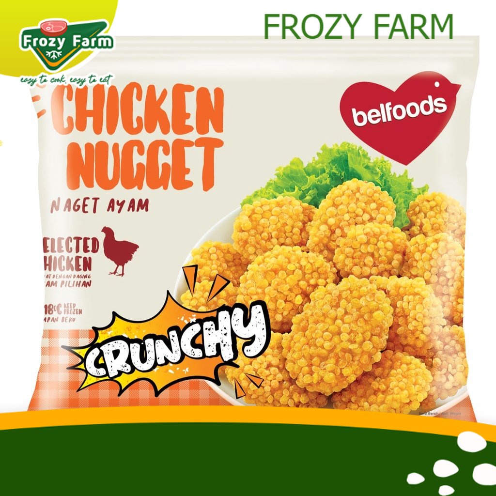 

Belfoods Crunchy Naget Ayam 140gr | Frozy Farm