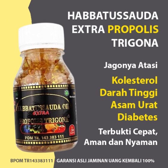 Jual Habbatussauda Oil Extra Plus Propolis Trigona Isi Kapsul