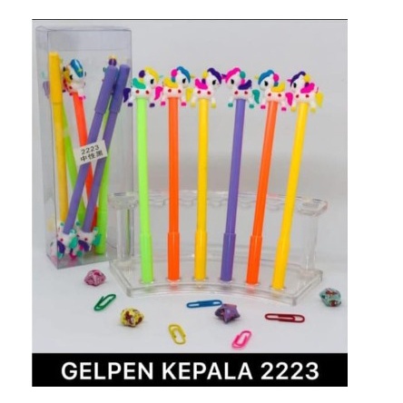 PULPEN GEL / GEL PEN KEPALA UNICORN ISI 1 PULPEN