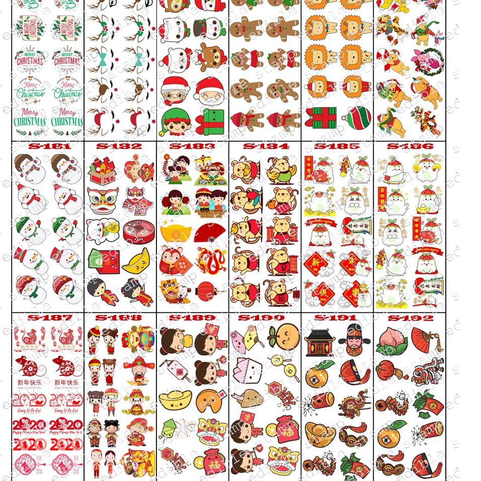 

8.8 Edible Stamp Stiker Makanan Edible Stiker Edible Image Edible Print Sticker Makanan Natal Imlek