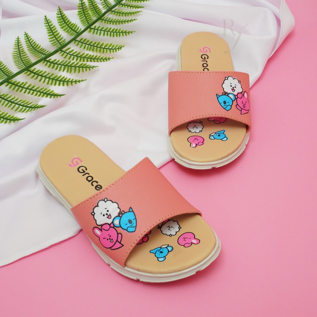 GRACE [MUSE SLOP] Sandal Anak Perempuan BT/ Sendal Selop Anak Perempuan