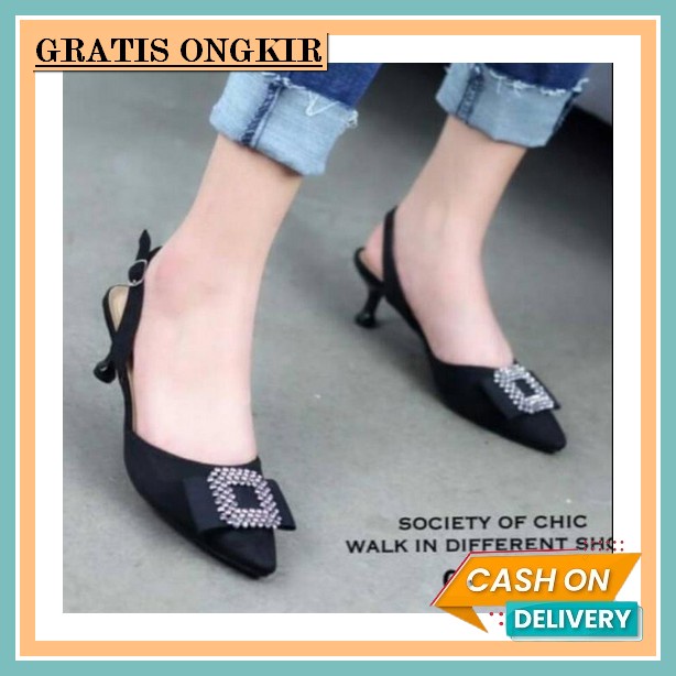 Bamstore Hils Import Hils Wanita Import Murah Xl640 High Pita Sdh Wg114 High Heels F12 Moca - Cream 