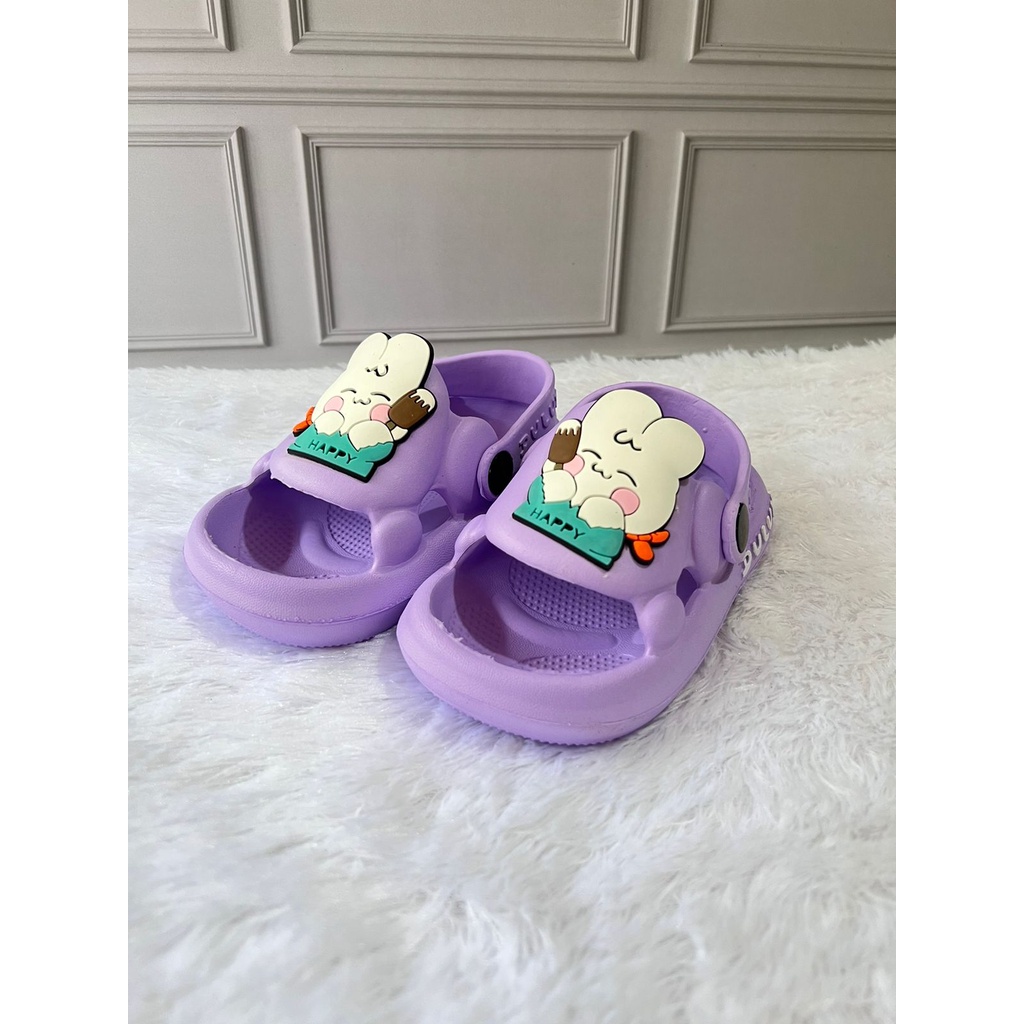 DX-372E-KLC Sandal Anak Perempuan Tali Belakang Karakter Kelinci / Sandal Karet Anak Cewek Merek Dulux Size 20-25