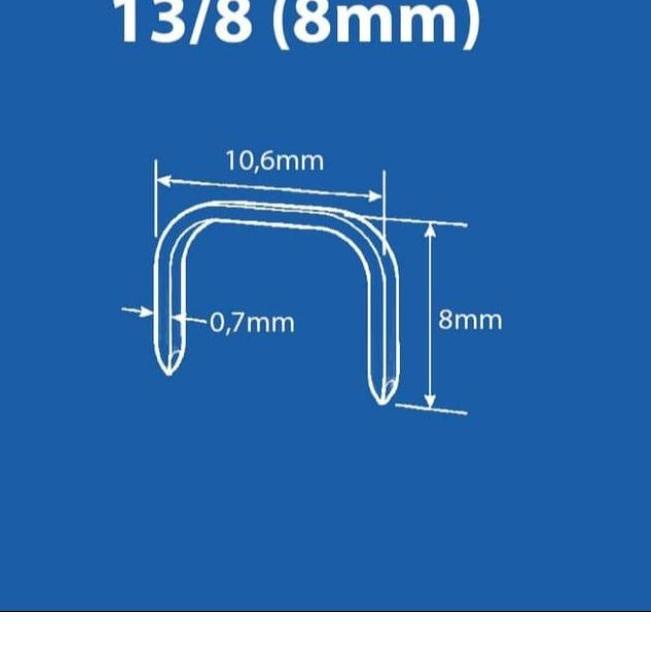 

[KODE PRODUK 78RRP7248] Isi Staples Tembak uk. 13/8 cocok untuk pengerjaan Jok Motor Mobil Sofa Funiture Kayu Kardus Stepler