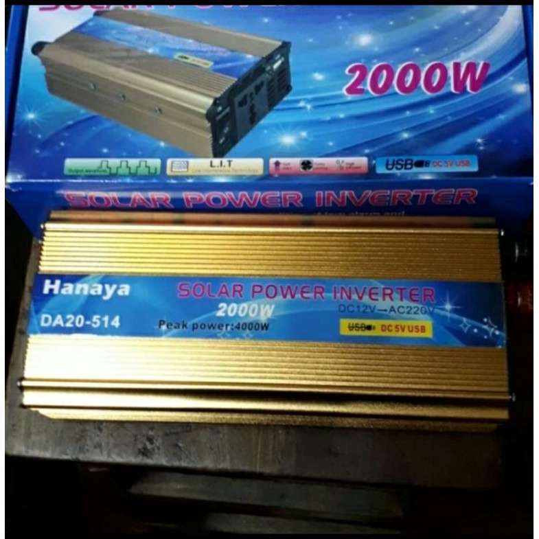 Power Inverter 2000 watt merek HANAYA input dc 12v output ac 220v + usb 5v