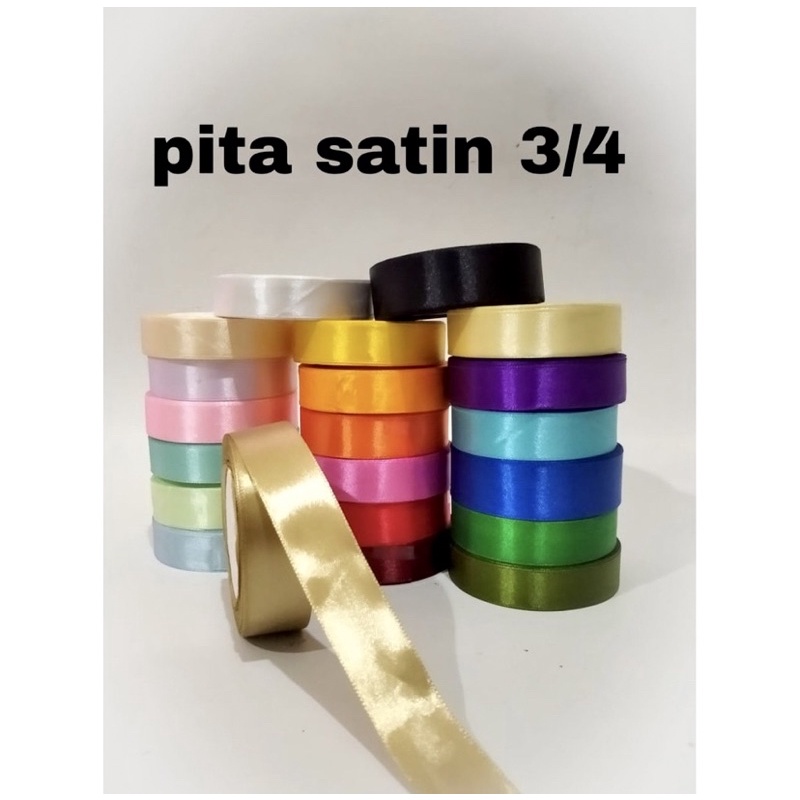 Jual Pita Satin 2 Cm Pita 3 4 Inch Pita Kado Pita Hias Shopee Indonesia