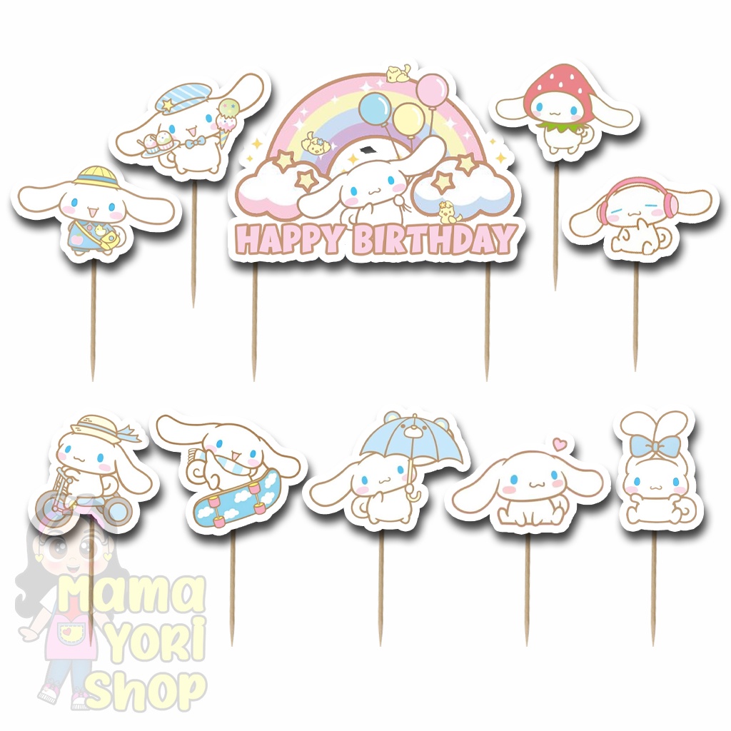 Hiasan Kue Ulang Tahun Topper Cake Motif CINNAMOROLL