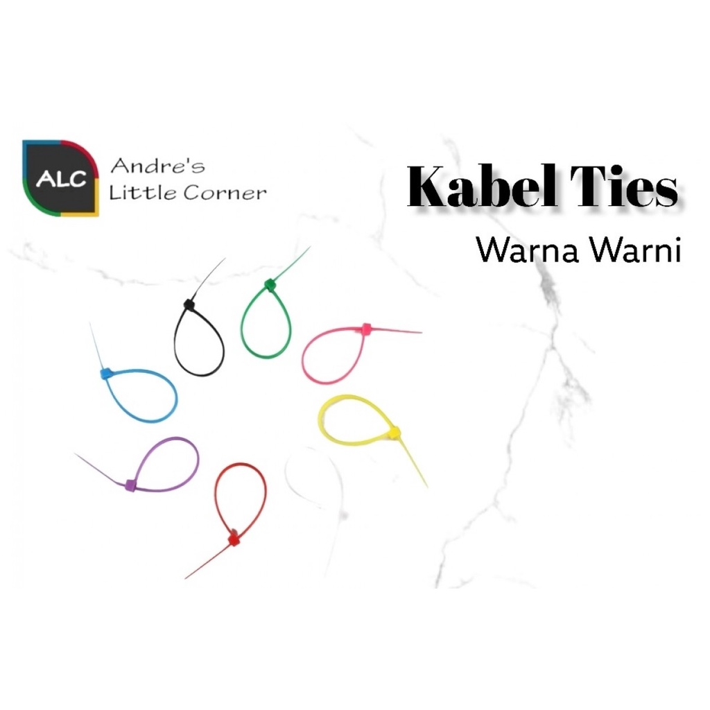 Kabel Tis Ties Cable Tie 2.5x100mm Pengikat Kabel Warna Warni Colorful