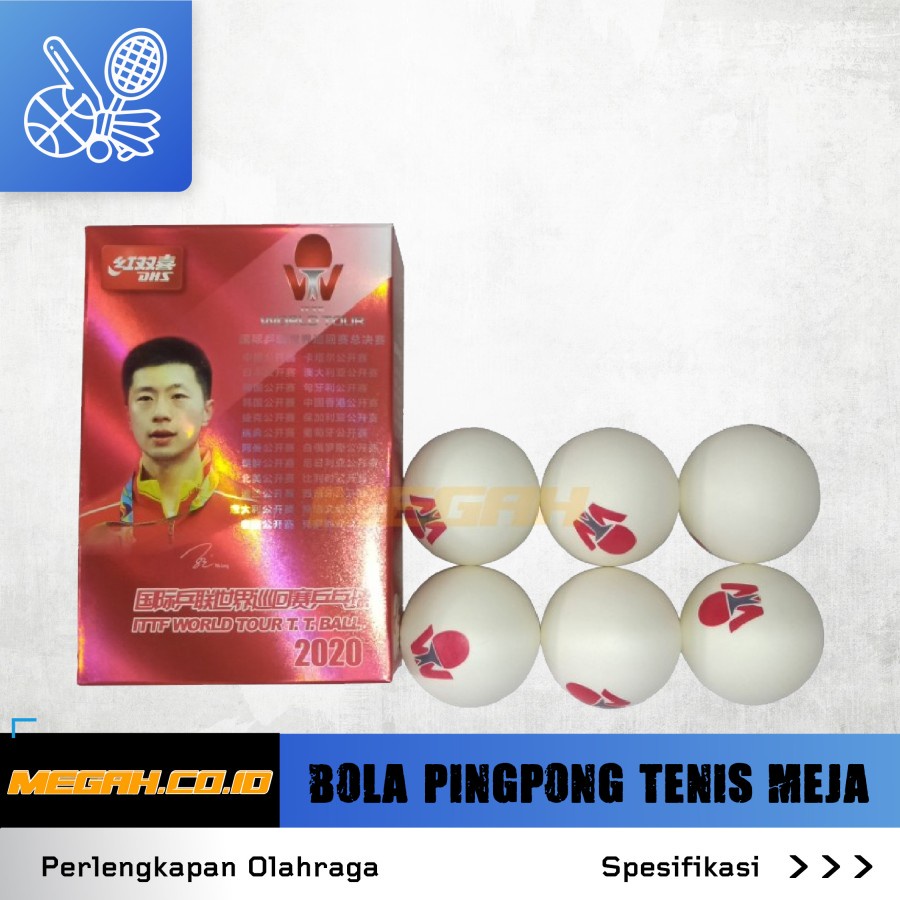 Jual Bola Pingpong Tenis Meja DHS DJ40+ Bintang 3 Isi 6pcs | Shopee ...