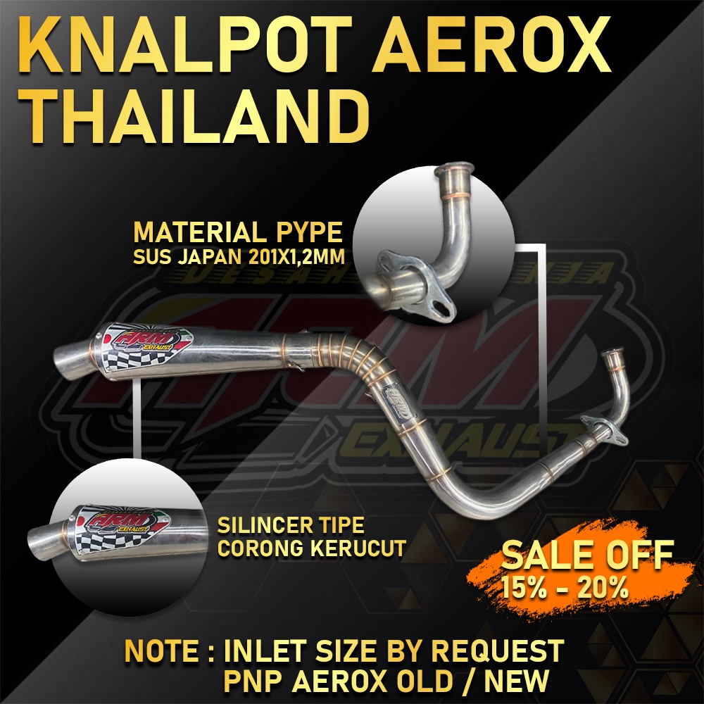 Jual Knalpot Aerox Old New Thailand Moncong Kerucut Shopee