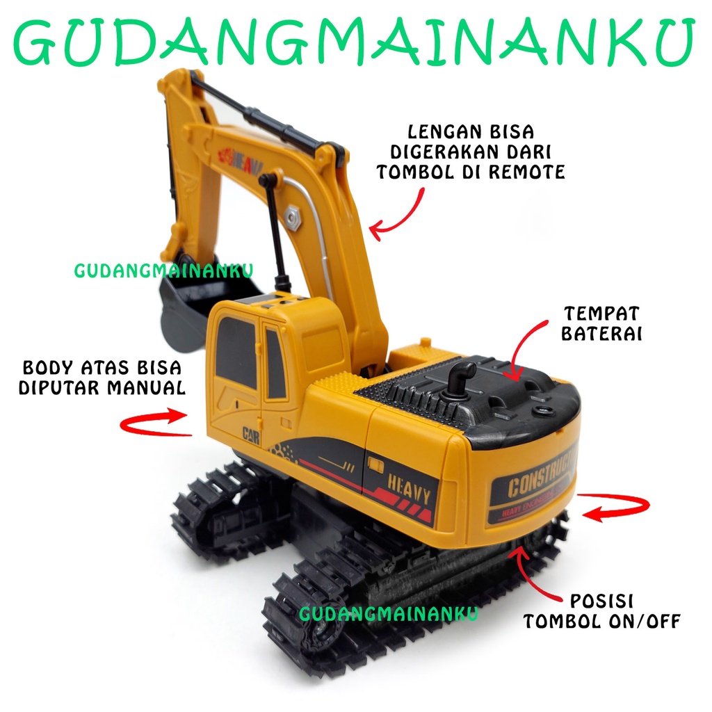 RC Remote Control Excavator Mobil Alat Berat Beko