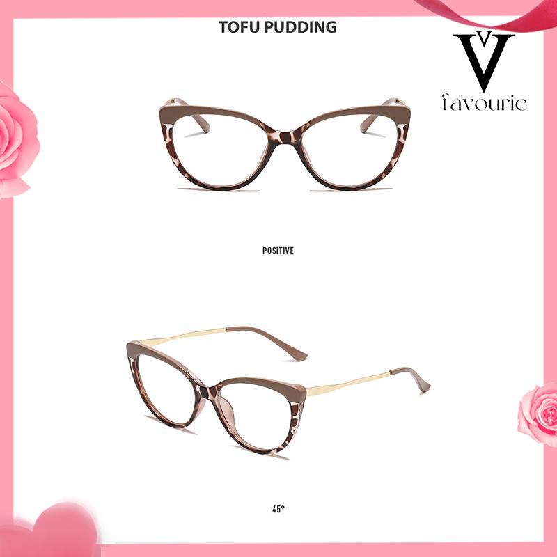 CODKacamata Optik Retro Anti Sinar Biru Kacamata Optik Logam Tren Kacamata Berubah Warna Bingkai Polos-FA