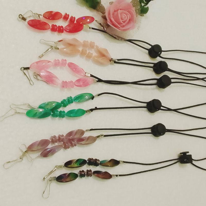 KALUNG MASKER TALI MASKER KRISTAL warna