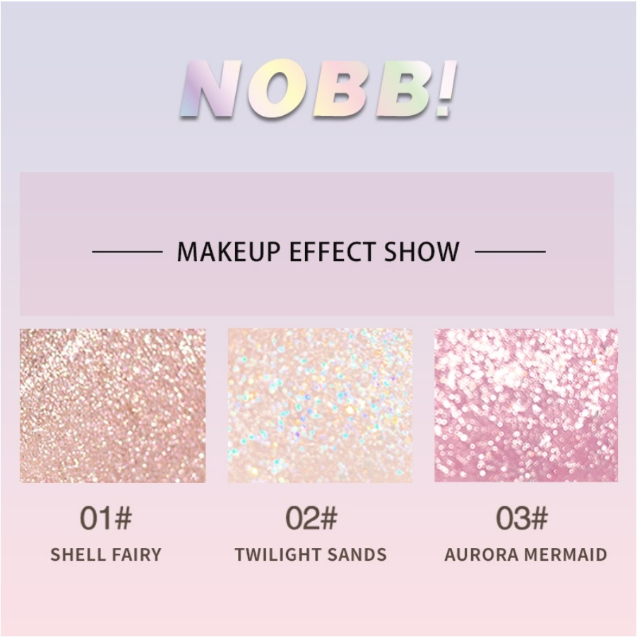 [BPOM][100%ORI&amp;READY]NOBB！Ambilight Diamond Eyeshadow Dynamic Mermaid Color High Light And Fine Flash Makeup