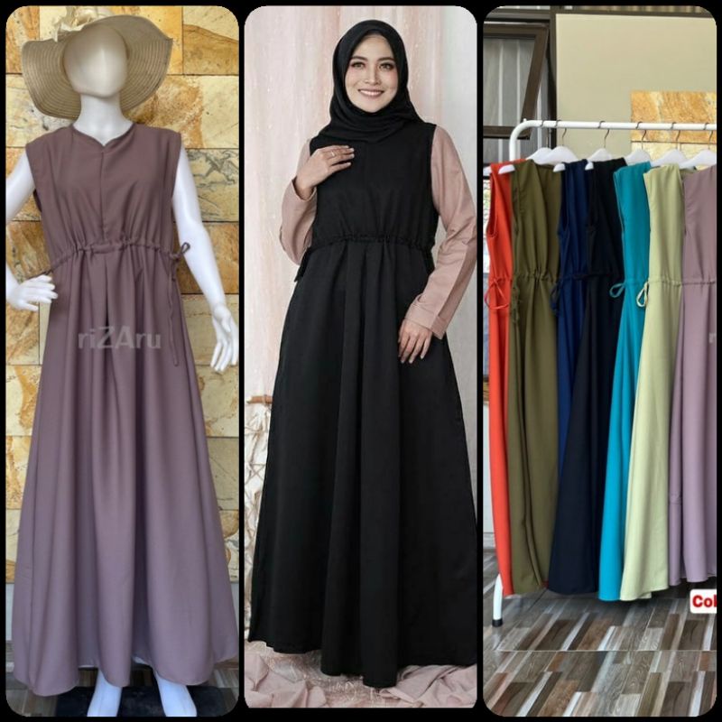 Inner dress tali serut busui busui non busui daleman gamis baju kutung lekbong tanpa lengan sleevele