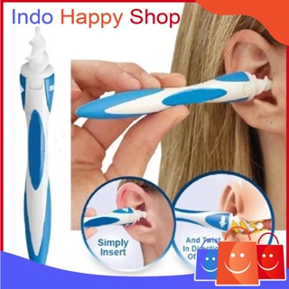Image of ⭐️𝐈𝐇𝐒 𝟖𝟔𝟖⭐️Pembersih Telinga Spiral Korek Kuping Putar Manual Ear Wax Silicone 16 Set Soft Tips