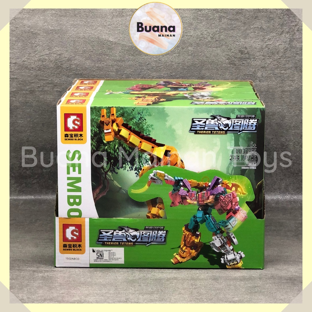 BRICKS SEMBO THERION TOTEMS ZOO ANIMAL MAINAN EDUKASI ANAK COWO CEWE BLOCK BRICK 103262