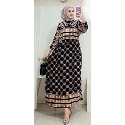 Hemita Gamis Terbaru Dress Rayon Wanita Kekinian