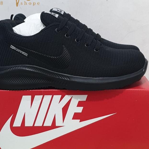 (X-O-E-♫♪) SEPATU SNEAKERS KETS SEKOLAH OLAHRAGA HITAM POLOS FULL BLACK PRIA WANITA COWOK CEWEK LAKI