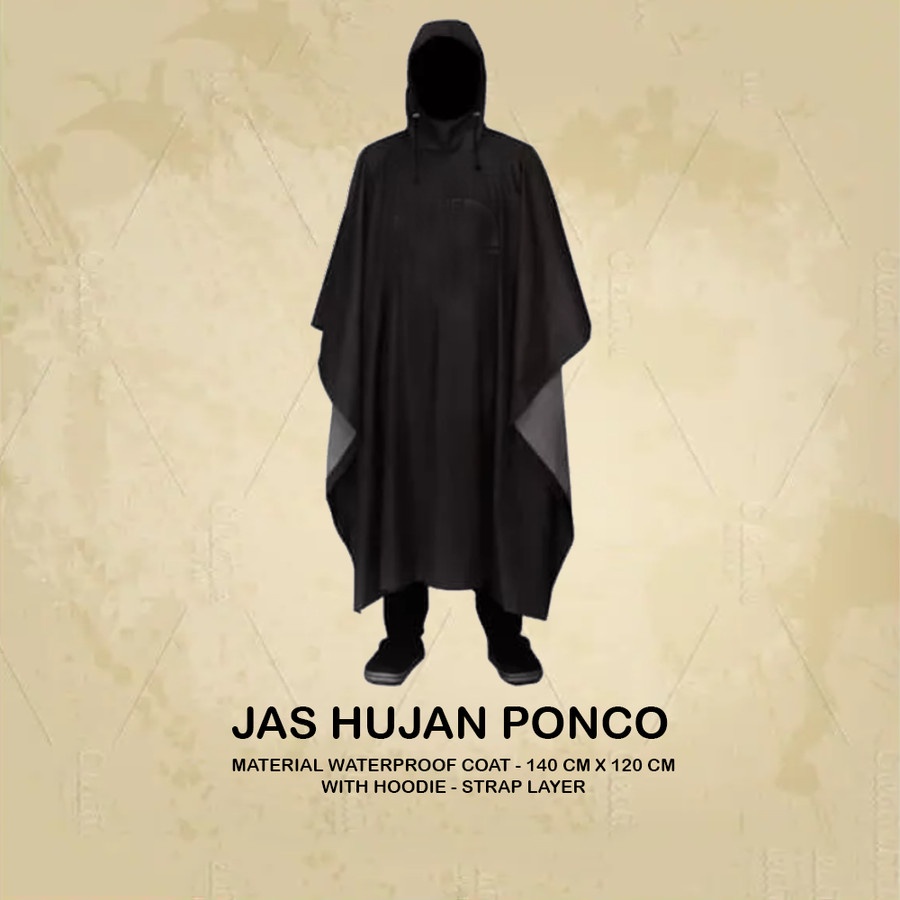 Jas Hujun Ponco 3 In 1 Multifungsi - Jas Hujan Kelelawar - Jas Hujan Batman -Raincoat