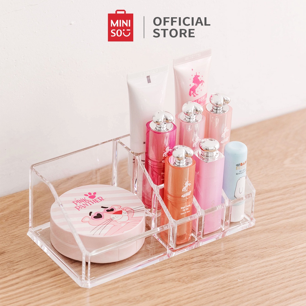 MINISO Rak Kosmetik Box Penyimpanan Serbaguna Kotak Polos Rak Make Up Organizer Tempat Kosmetik