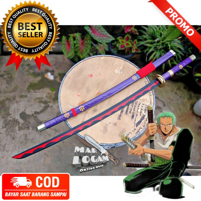 DIJAMIN TERMURAH!!! Katana ENMA samura RORONOA ZORO Cosplay Anime  ONEPIECE