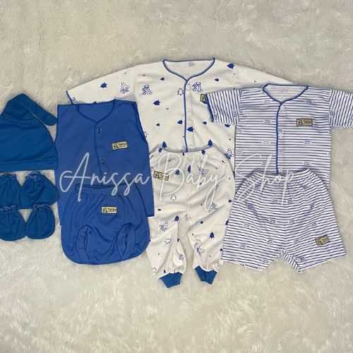 20 Pcs Paket Lengkap Hemat Kelahiran Baju Bayi Baru Lahir Premium Motif Printing