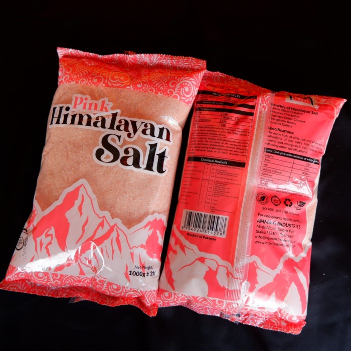 

Himalayan Salt Pink Rock Salt Extra Fine 1kg - Garam Himalaya 1kg