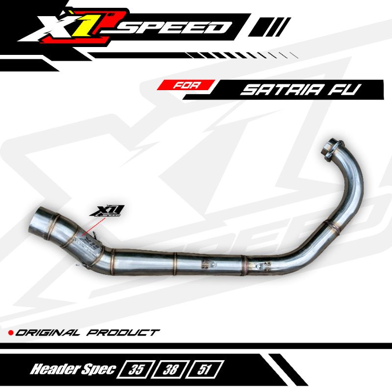 Leher knalpot Satria Fu 150 Original X1 Speed