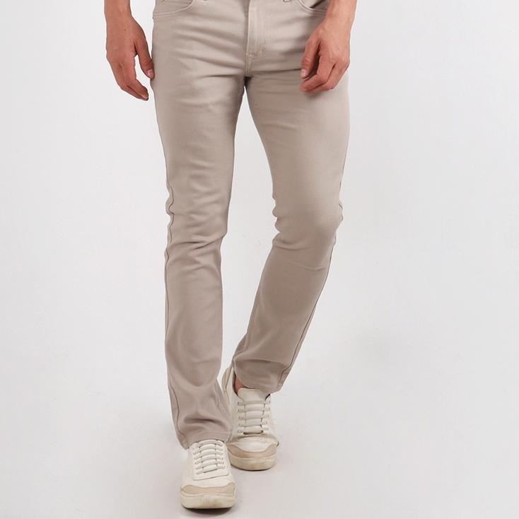 Langsung Order ALASKA CREAM Celana Panjang Jeans Chinos Denim Pria - Celana Chino Denim Bottom Man L