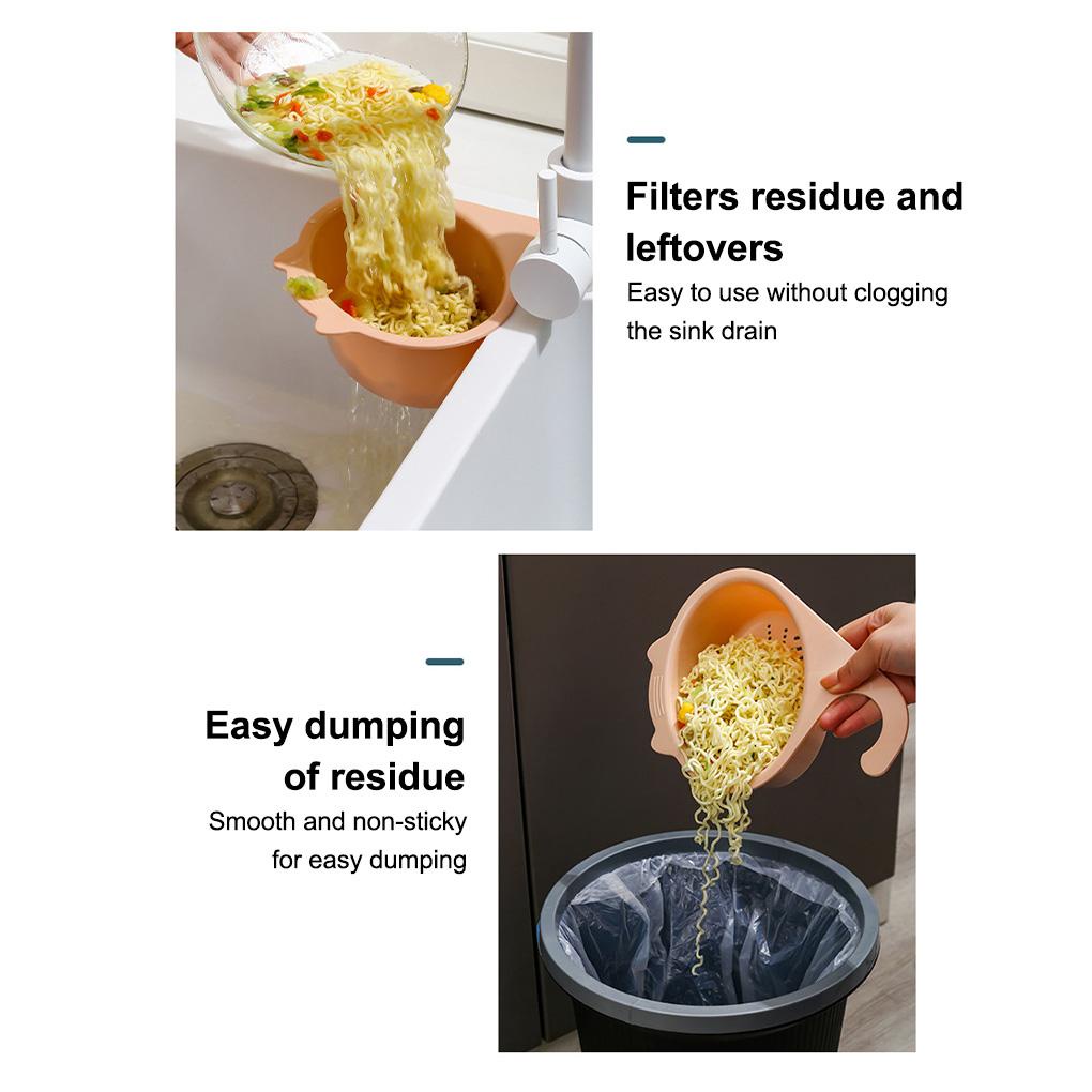 Keranjang Saluran Wastafel Anti Sumbat Penyimpanan Saringan Dapur Rak Keran Reusable Multifungsi Saringan Sayuran Drainer