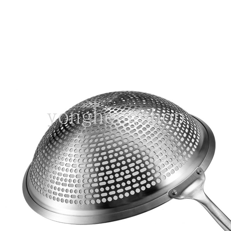 304saringan Skimmer Stainless Steel &lt;Unk&gt; Mie Ikan Goreng Sendok French Fries Minyak Goreng Serok Pangsit Colander Sieve Peralatan Dapur