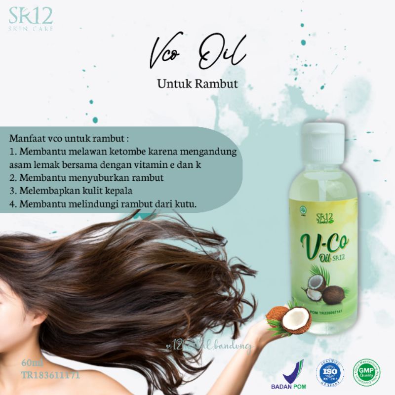 Minyak Kelapa Vco SR12 Atasi Rambut Rusak Kering Ketombe Memperkuat Rambut Melebatkan Menghilangkan 