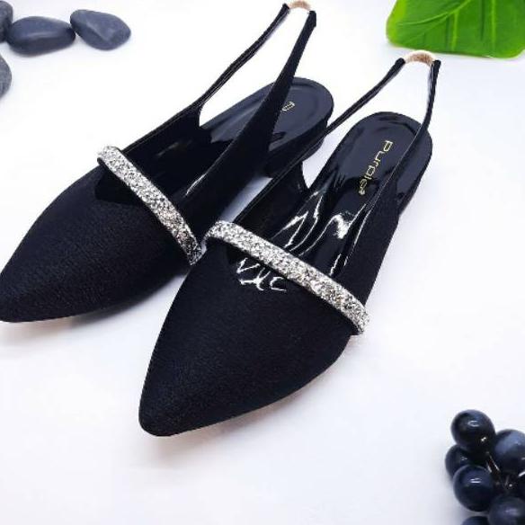 Harga Termuraah Sendal flat tali teplek Purple Shoes / Sendal Wanita / Sepatu Sendal Tali Wanita