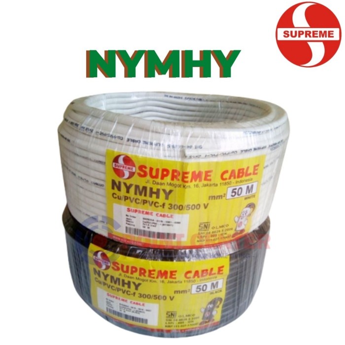 TERBAIK KABEL SUPREME NYMHY 2 X 1,5 2 X 1.5 PER ROLL 100M SERABUT