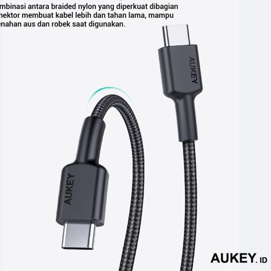 Super Grosir Kabel Aukey CB-CD37 USB C To C 3A 2M (NO PACKING &amp; NO WARRANTY)