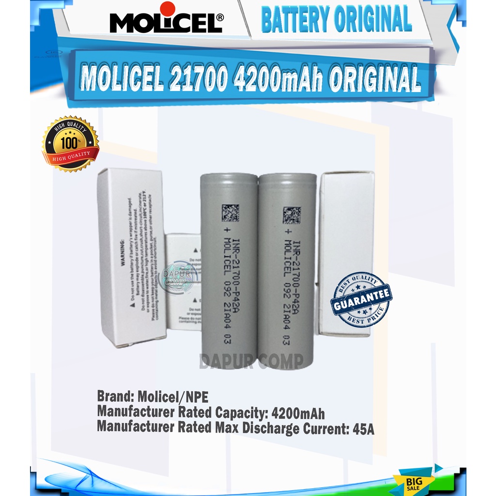 BATTERY/BATRE MOLICEL 21700 4200mAh ORIGINAL MOLICEL