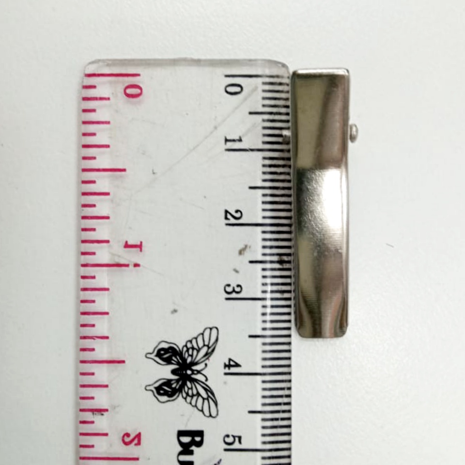 1 BUAH - JEPIT BUAYA DOUBLE PRONG SILVER