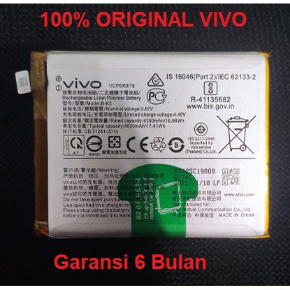 Baterai Battery  Vivo S1 S1 Pro BK3 B-K3 Original100%