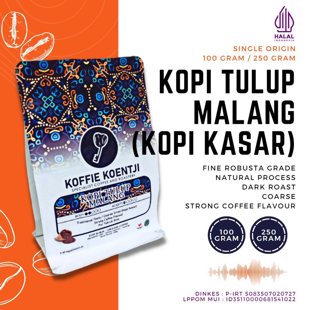 

Kopi Tulup Malang (KOPI KASAR) 100gram / 250gram