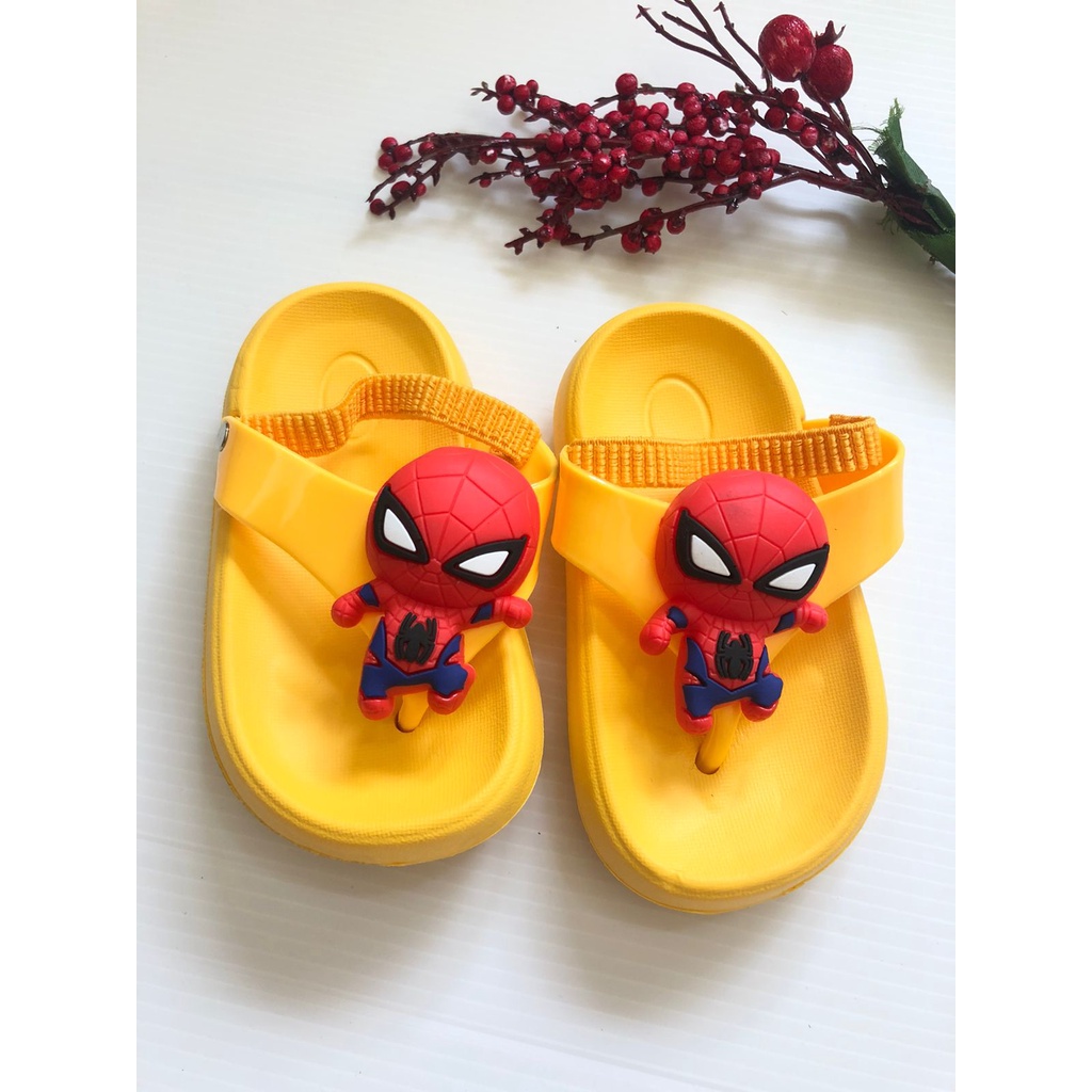 Sandal Anak / Sandal Jepit Anak Laki Laki Spidermen Bahan Karet Import Usia 0-4 Tahun