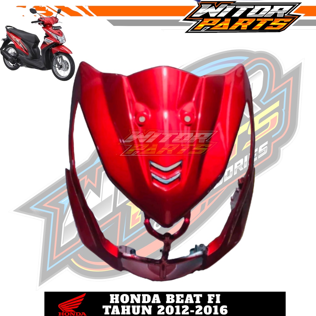 Tameng Dasi Panel Body Bodi Cover Depan Honda Beat FI 2013 2014 2015 2016 Warna Merah Marun Maroon Berkualitas