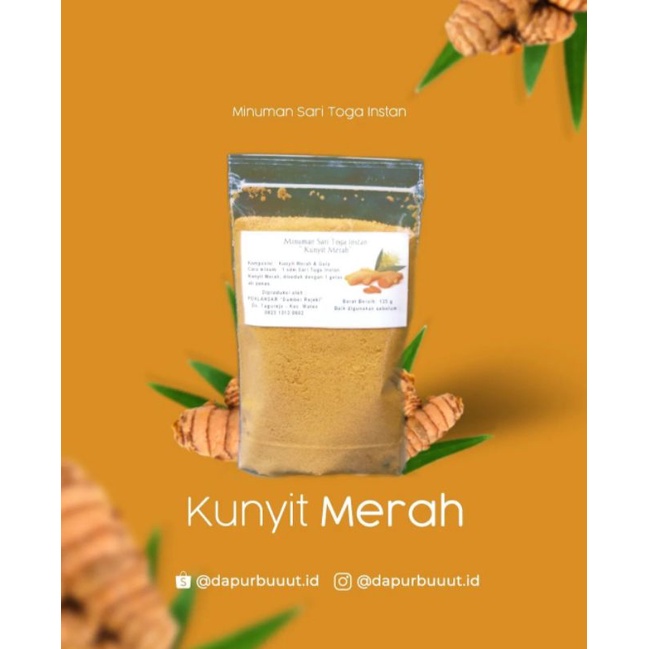 

Minuman Sari Toga Instan Kunyit Merah