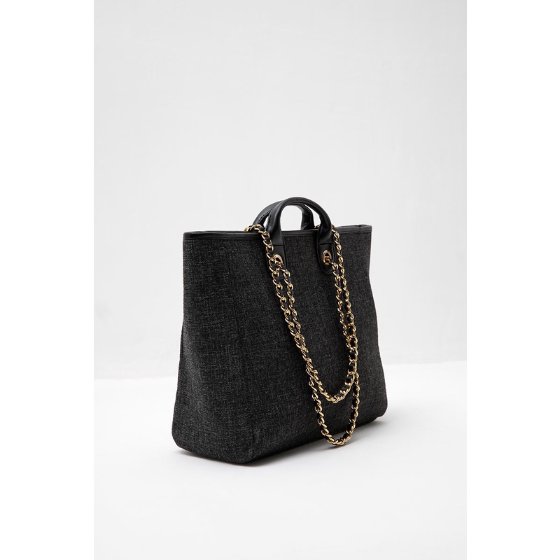 Tas Slingbag Berrybenka - Sofia Rucci Canvas Shoulder Bag Black