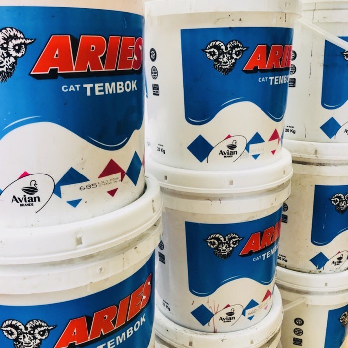 [GOJEK] CAT TEMBOK ARIES PAIL 20 KG (SUPER WHITE PUTIH / WARNA PESAN) HARGA PALING EKONOMIS Cocok Untuk Tembok Dinding Plafon GRC Gypsum [AVIAN BRANDS]