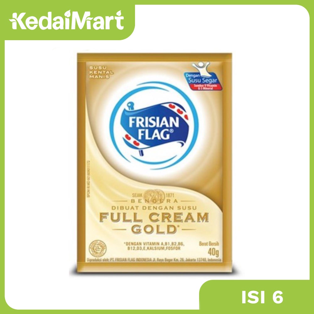 

Bendera Susu Kental Manis Putih Gold Isi 6 x 40 Gram
